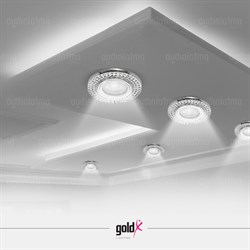 Goldx 3W Kenarı Ledli Kristal Spot ZE816